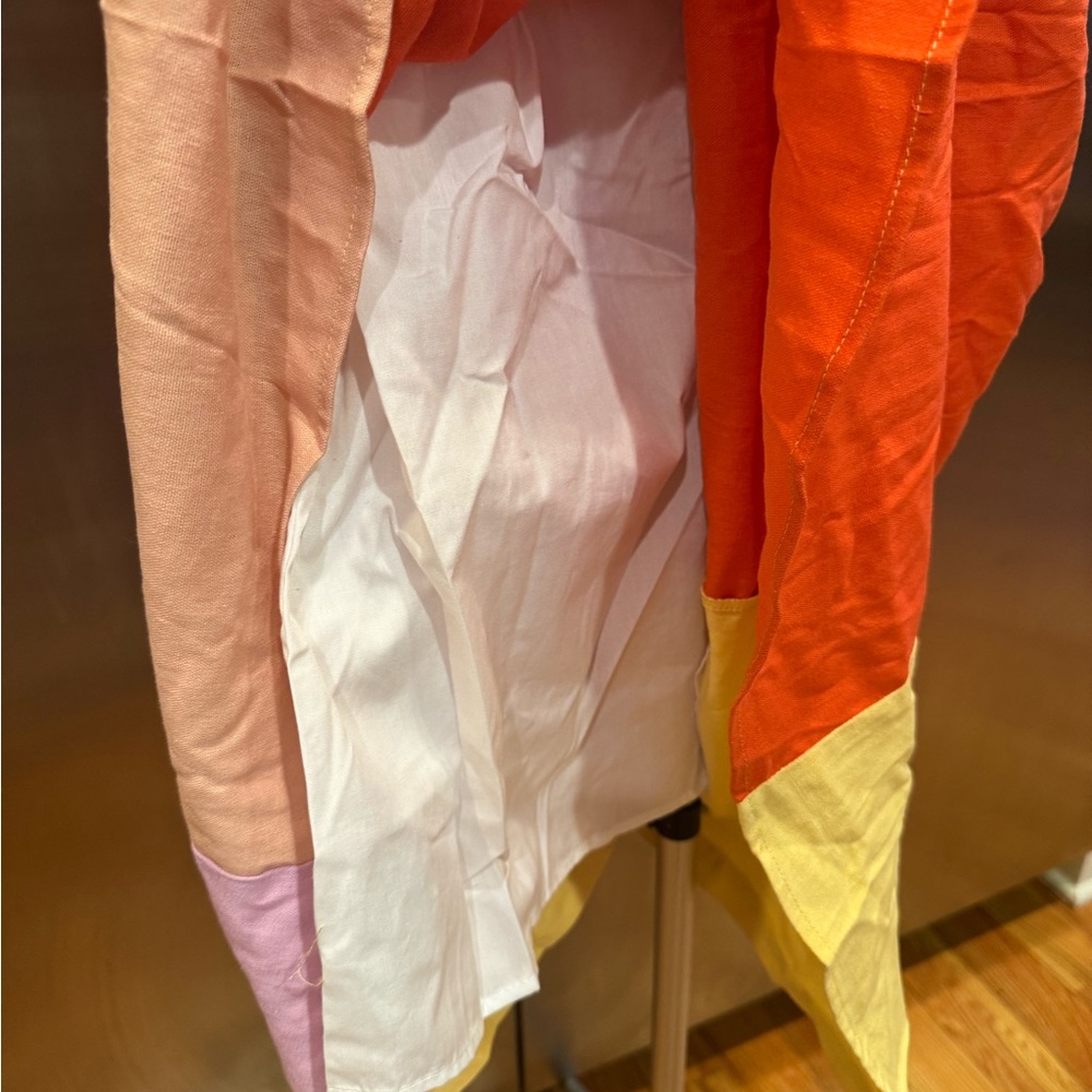 English Factory Colorblock Midi Dress in Orange, Yellow, and Pink - Picture 6 of 7